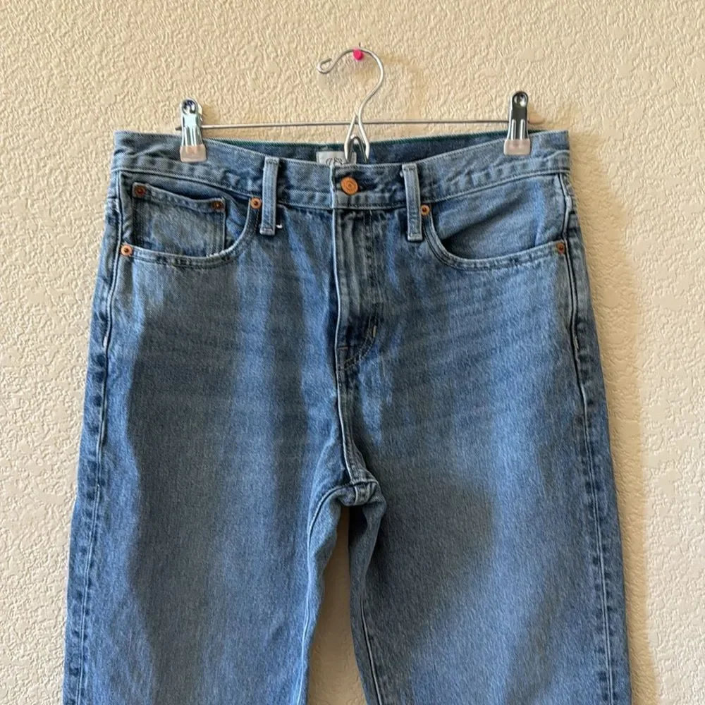 J. Crew Slouchy Boyfriend Light Blue Straight Jeans 28